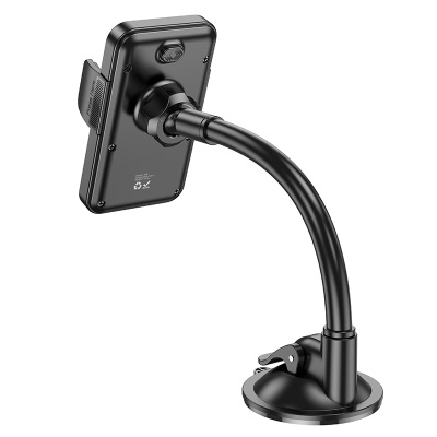 Автомобильный держатель HOCO H38 Cheetah, зажимной, на приборная панель/лобовое стекло, черный