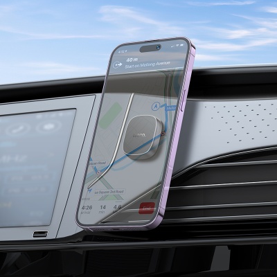 Автомобильный держатель HOCO H52 Ultimate, магнитный, на приборную панель, черный+серый металлик