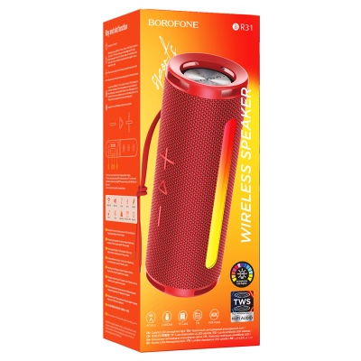 Портативная колонка BOROFONE BR31 Gamble, Bluetooth, красный