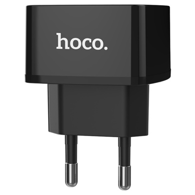 Сетевое зарядное устройство HOCO C70A 1xUSB с Кабелем USB - Type-C, 3A, 18W, черный