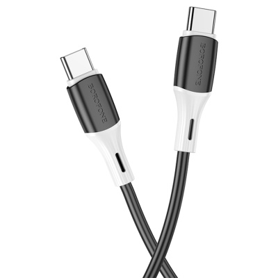 Кабель USB-C BOROFONE BX79 Type-C - Type-C, 3A, 60W, 1 м, черный