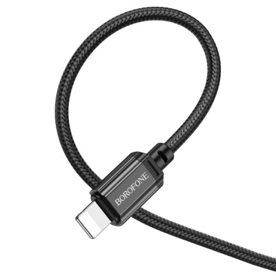 Кабель USB BOROFONE BX87 Sharp USB - Lightning, 2.4А, 2 м, черный