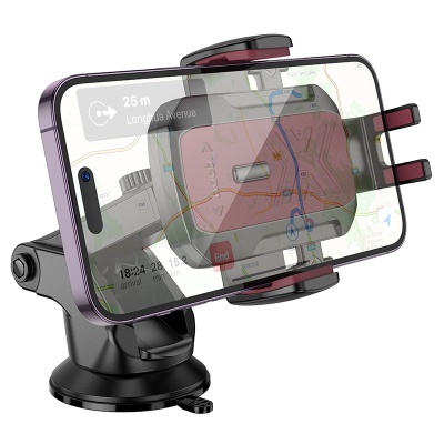 Автомобильный держатель HOCO H65 Gamble , зажимной, на приборную панель, черный+красный