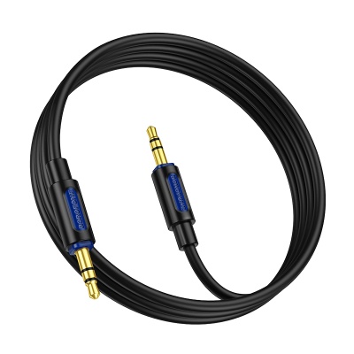 Аудиокабель BOROFONE BL20 True sound AUX Jack 3,5 (m) - Jack 3,5 (m), 1 м, черный
