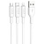 Кабель USB HOCO X25 Soarer 3 в 1 USB - Type-C + Lightning + MicroUSB, 2А, 1 м, белый