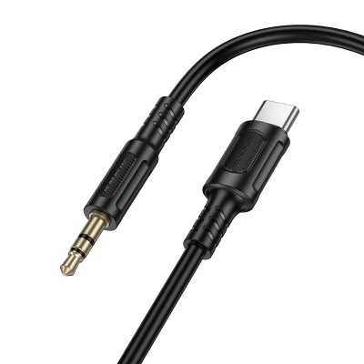 Аудиокабель BOROFONE BL25B Nice AUX Jack 3,5 (m) - Type-C (m), 1 м, черный