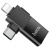 Переходник/Адаптер HOCO UA17 Type-C (m) / Lightning (m) - USB (f), черный