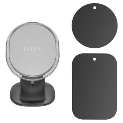 Автомобильный держатель HOCO H2 Crystal, магнитный, на приборную панель, черный+серый