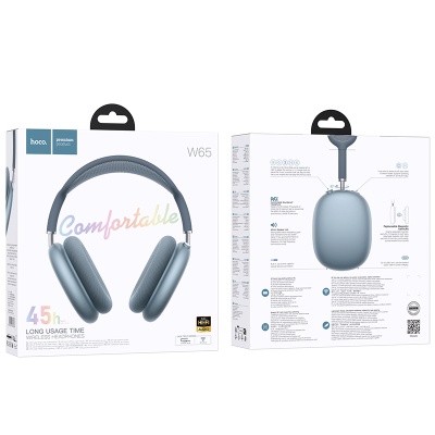 Беспроводные наушники накладные HOCO W65 Happy, Bluetooth, синий