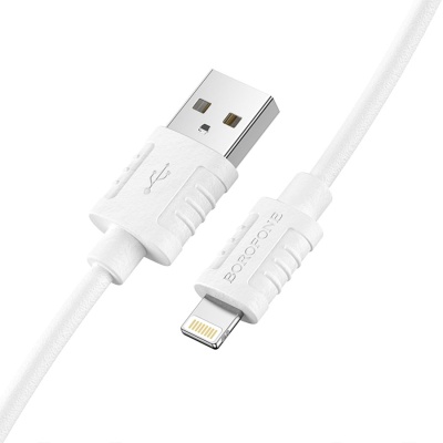 Кабель USB BOROFONE BX52 Airy USB - Lightning, 2.4А, 1 м, белый