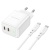 Сетевое зарядное устройство BOROFONE BN9 Reacher 2xUSB-C с Кабелем Type-C - Type-C, 35W, белый