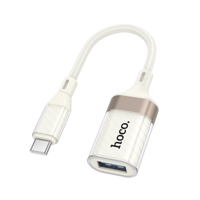 Переходник/Адаптер HOCO UA39A Type-C (m) - USB (f), 13 см, белый
