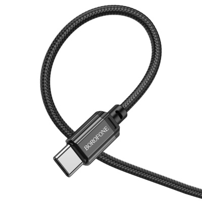 Кабель USB BOROFONE BX87 Sharp USB - Type-C, 3A, 1 м, черный