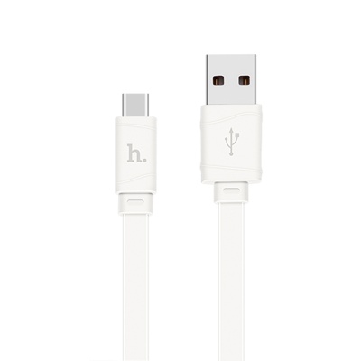 Кабель USB HOCO X5 Bambo USB - Type-C, 2.4А, 1 м, белый