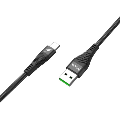 Кабель USB HOCO U53 4A Flash USB - Type-C, 5A, 1.2 м, черный