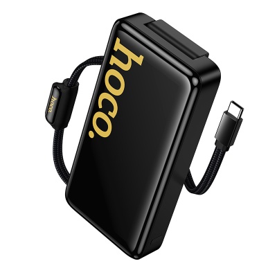 Портативный аккумулятор HOCO Q45 Worrier, встроенный кабель Type-C, 22.5W, 10000 мА⋅ч, белый