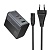 Сетевое зарядное устройство HOCO CS76A Star 1xUSB + 2xUSB-C с Кабелем, 70W, черный