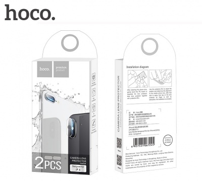 Защитная пленка на заднюю камеру HOCO V11 для iPhone X/XS/XS Max, (2шт), прозрачный