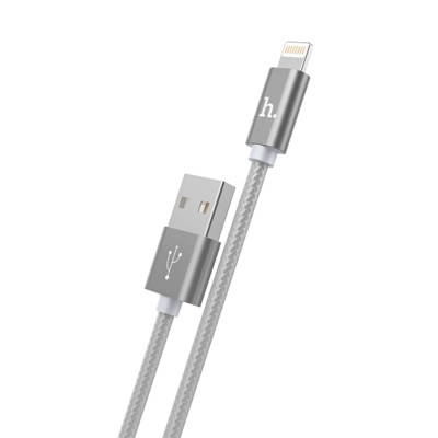 Кабель USB HOCO X2 knitted USB - Lightning, 2.4А, 1 м, тусклый