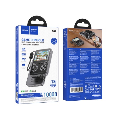 Портативный аккумулятор HOCO Q47 Shine, 20W, 10000 мА⋅ч, серый металлик