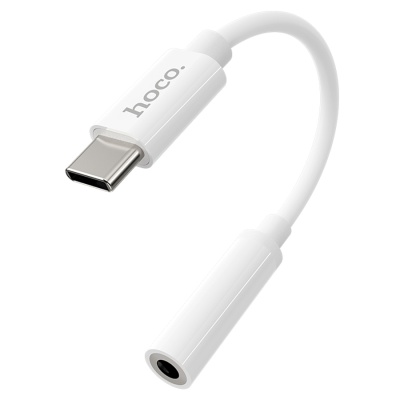 Переходник/Адаптер HOCO LS30 Type-C (m) - Jack 3,5 (f), белый