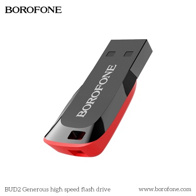 USB флеш-накопитель BOROFONE BUD2, USB 2.0, 4GB, черный