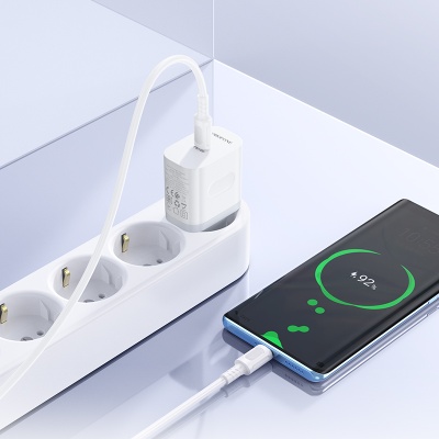 Сетевое зарядное устройство BOROFONE BA99A Breeze 1xUSB-C с Кабелем Type-C - Type-C, 20W, белый