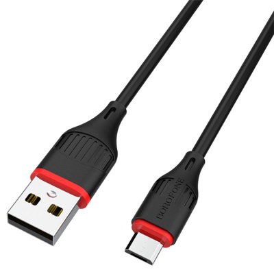 Кабель USB BOROFONE BX17 Enjoy USB - MicroUSB, 2А, 1 м, черный