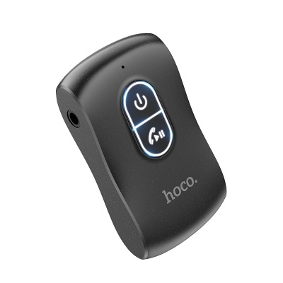 Автомобильный Bluetooth-приемник HOCO E73 Pro Journey, 200 мАч, Jack 3.5мм/Bluetooth, черный