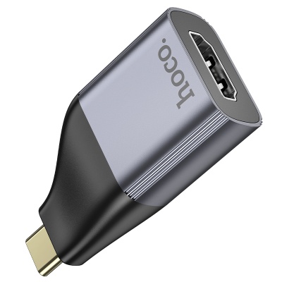 Переходник/Адаптер HOCO UA33 Type-C (m) - HDMI (f), серый металлик
