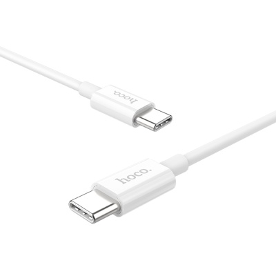 Кабель USB-C HOCO X23 Skilled Type-C - Type-C, 3A, 1 м, белый