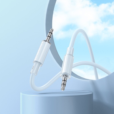 Аудиокабель BOROFONE BL21 Lemon AUX Jack 3,5 (m) - Jack 3,5 (m), 1 м, белый