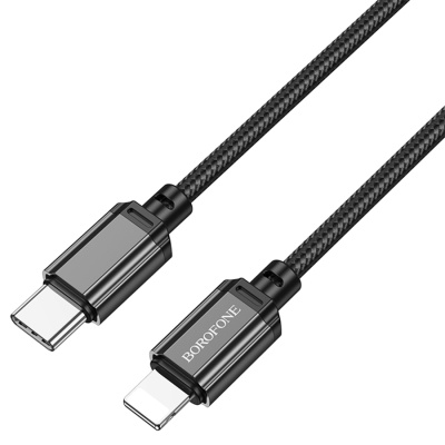 Кабель USB-C BOROFONE BX87 Sharp Type-C - Lightning, 20W, 1 м, черный