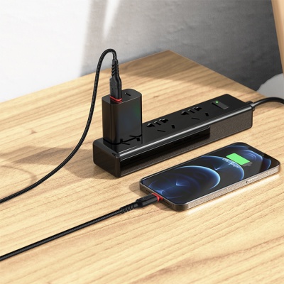 Кабель USB HOCO X59 Victory USB - Lightning, 2.4А, 1 м, черный