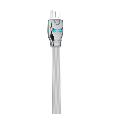 Кабель USB HOCO U14 Steel man USB - MicroUSB, 2.4А, 1.2 м, серый