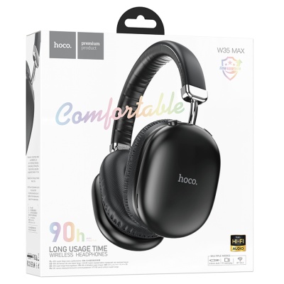 Беспроводные наушники накладные HOCO W35 Max Joy, Bluetooth, черный