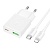 Сетевое зарядное устройство HOCO N73 Speed 1xUSB + 1xUSB-C с Кабелем Type-C - Lightning, 3A, 20W, белый