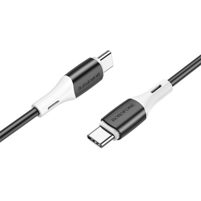 Кабель USB-C BOROFONE BX79 Type-C - Type-C, 3A, 60W, 1 м, черный