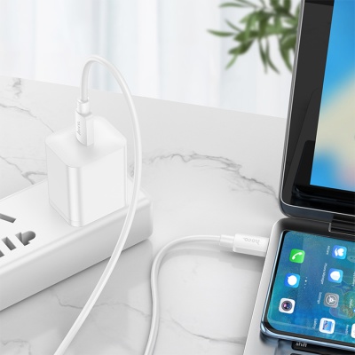 Кабель USB-C HOCO X96 Hyper Type-C - Type-C, 3A, 60W, 1 м, белый