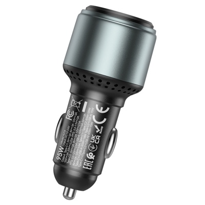 Автомобильное зарядное устройство HOCO NZ9 Galloper, 1xUSB + 2xUSB-C, 95W, черный