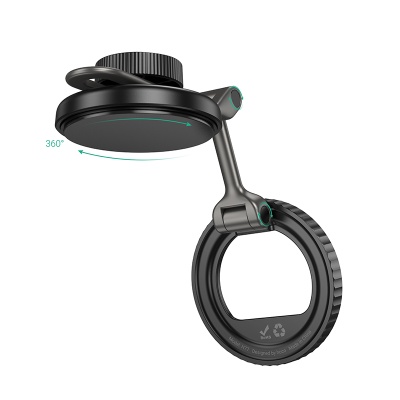 Автомобильный держатель HOCO H77 View, магнитный, на приборную панель, черный+серый металлик