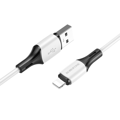Кабель USB BOROFONE BX79 USB - Lightning, 2.4А, 1 м, белый
