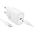 Сетевое зарядное устройство HOCO N62 Gentle 1xUSB-C с Кабелем Type-C - Type-C, 30W, белый