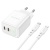 Сетевое зарядное устройство BOROFONE BN9 Reacher 2xUSB-C с Кабелем Type-C - Lightning, 35W, белый