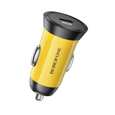 Автомобильное зарядное устройство BOROFONE BZ26 Searcher, 1xUSB-C, 30W, желтый