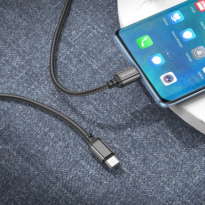 Кабель USB-C BOROFONE BX87 Sharp Type-C - Type-C, 3A, 60W, 2 м, черный