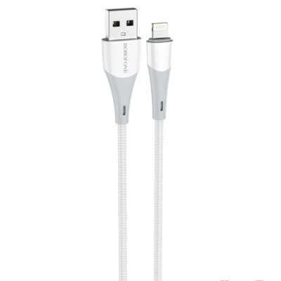 Кабель USB BOROFONE BX60 Superior USB - Lightning, 2.4А, 1 м, белый