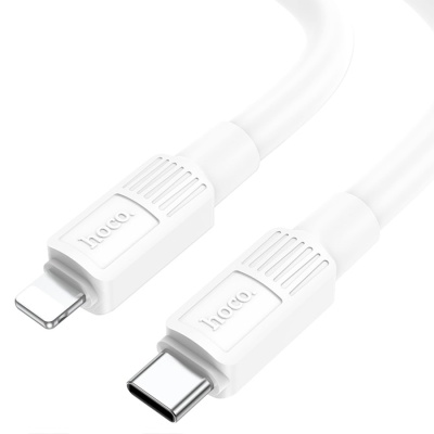 Кабель USB-C HOCO X84 Solid Type-C - Lightning, 2.4А, 20W, 1 м, белый