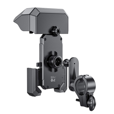 Держатель телефона для мотоцикла/велосипеда HOCO H31 Wild Wolf, зажимной, на руль, черный