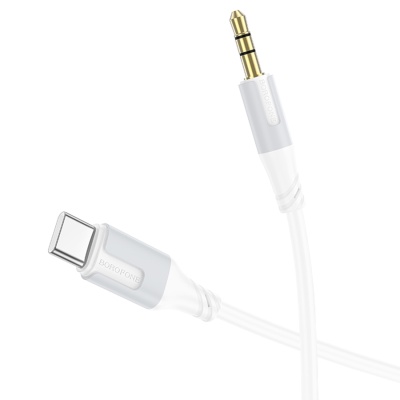 Аудиокабель BOROFONE BL19 Creator AUX Jack 3,5 (m) - Type-C (m), 1 м, белый